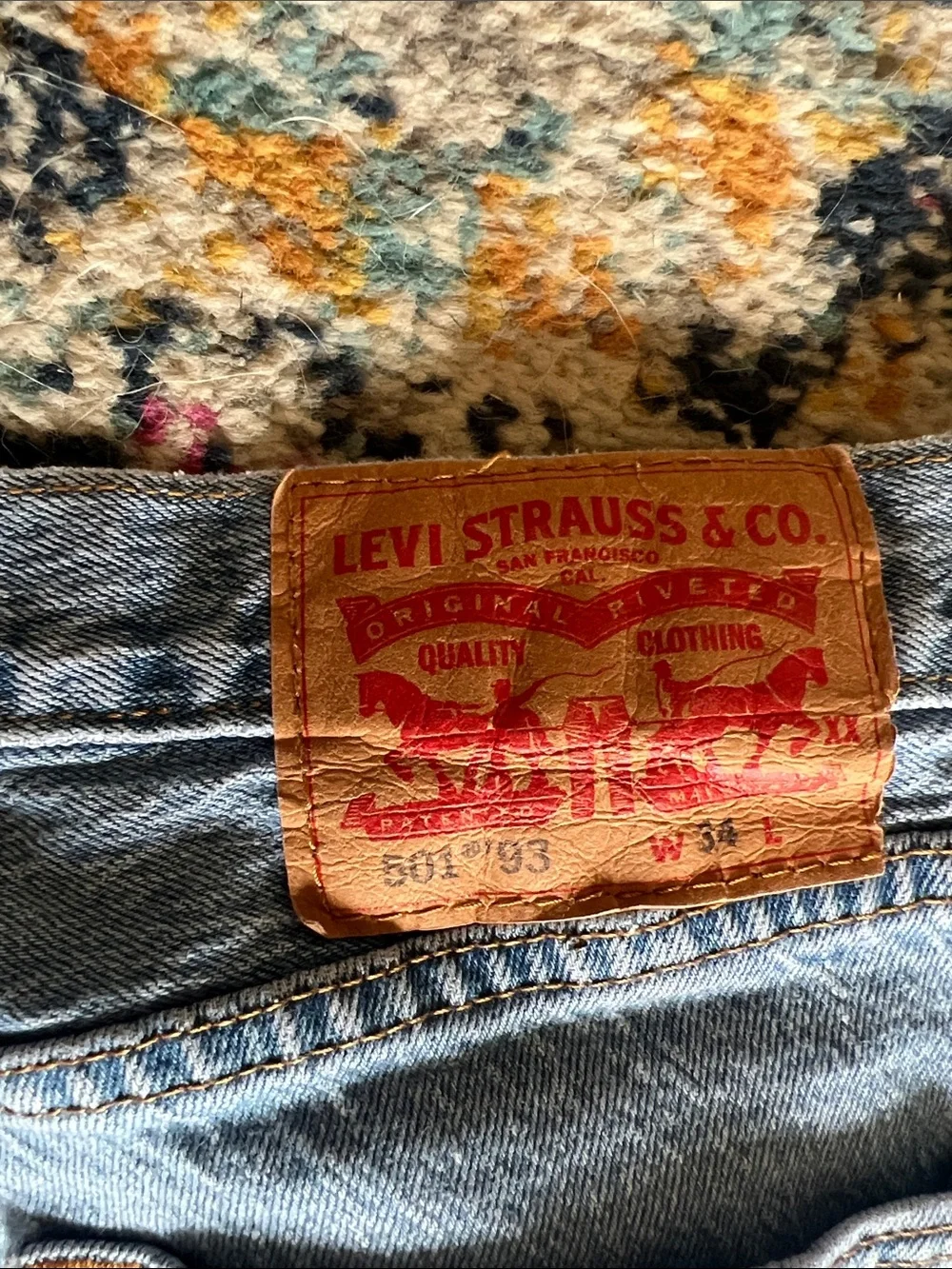 Levi’s 501’s, cuffed hem